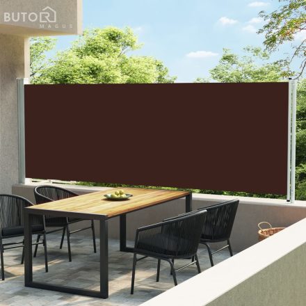 vidaXL barna behúzható oldalsó terasznapellenző 160 x 600 cm