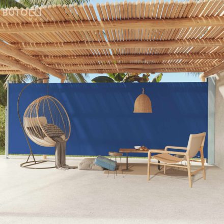 vidaXL kék behúzható oldalsó terasznapellenző 200 x 600 cm