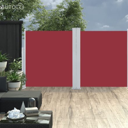 vidaXL piros behúzható oldalsó napellenző 140 x 600 cm