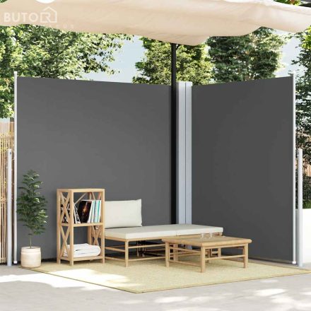vidaXL antracitszürke behúzható oldalsó napellenző 200 x 600 cm