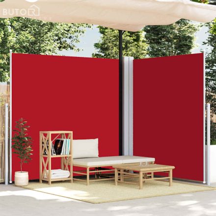 vidaXL piros behúzható oldalsó napellenző 200 x 600 cm
