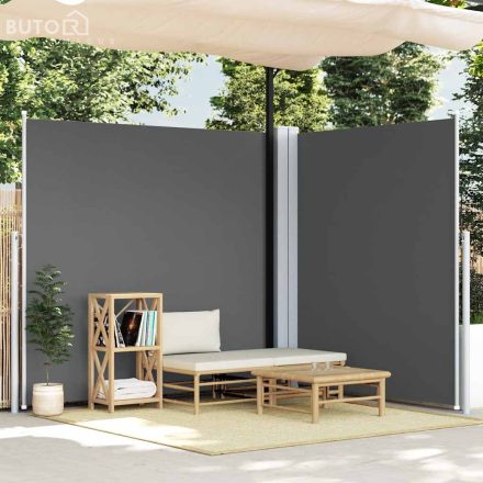 vidaXL antracitszürke behúzható oldalsó napellenző 220 x 600 cm