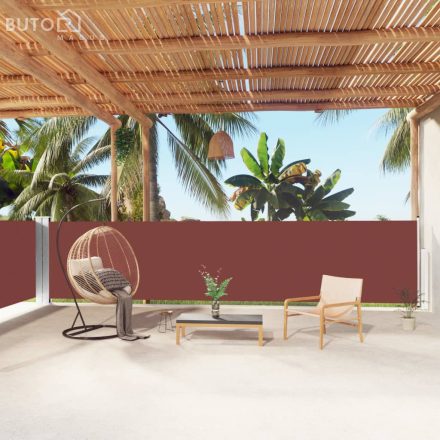 vidaXL barna behúzható oldalsó napellenző 140 x 1000 cm 