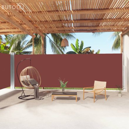 vidaXL barna behúzható oldalsó napellenző 200 x 1000 cm