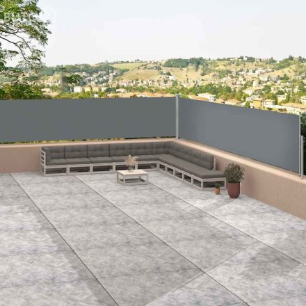 vidaXL antracitszürke behúzható oldalsó napellenző 117 x 1200 cm