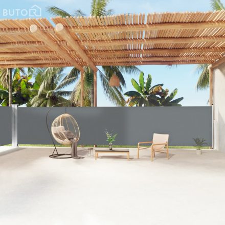 vidaXL antracitszürke behúzható oldalsó napellenző 160 x 1200 cm