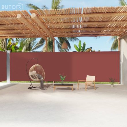 vidaXL barna behúzható oldalsó napellenző 220 x 1200 cm