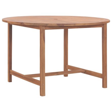 vidaXL tömör tíkfa kerti étkezőasztal Ø110 x 75 cm 