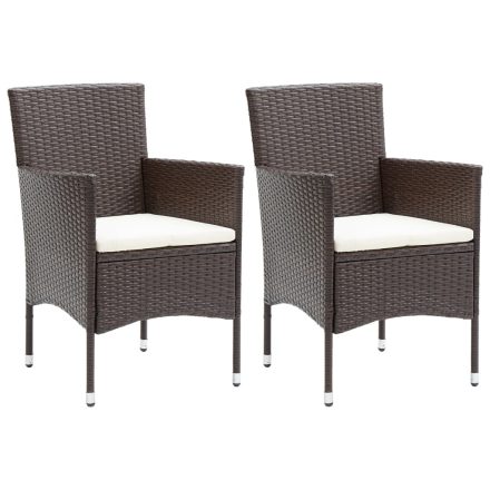 vidaXL 2 db barna polyrattan kerti étkezőszék
