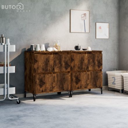 vidaXL 2 db füstös tölgy színű szerelt fa tálalószekrény 60x35x70 cm