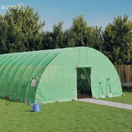 vidaXL zöld acélvázas melegház 60 m² 10 x 6 x 2,85 m