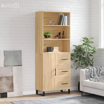 vidaXL sonoma tölgy szerelt fa magasszekrény 69,5 x 34 x 180 cm