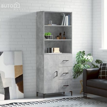 vidaXL betonszürke szerelt fa magasszekrény 69,5 x 34 x 180 cm