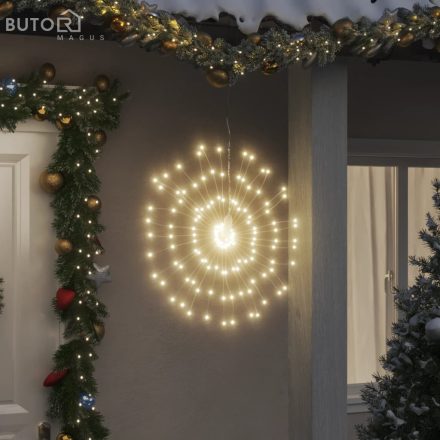 vidaXL 8 db karácsonyi meleg fehér csillagfény 140 db LED 17 cm