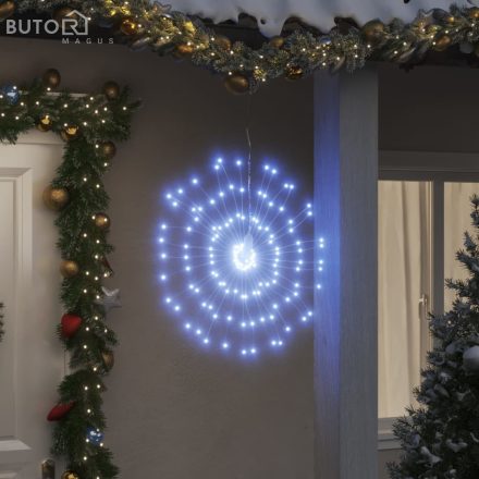 vidaXL 8 db karácsonyi hideg fehér csillagfény 140 db LED 17 cm