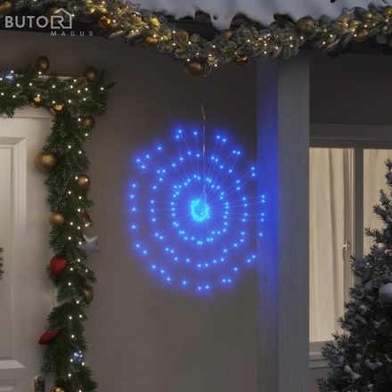 vidaXL 8 db karácsonyi kék csillagfény 140 db LED 17 cm