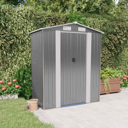 vidaXL világosszürke horganyzott acél kerti fészer 192x108x223 cm