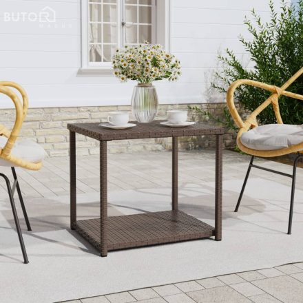vidaXL barna polyrattan kisasztal 55 x 45 x 49 cm