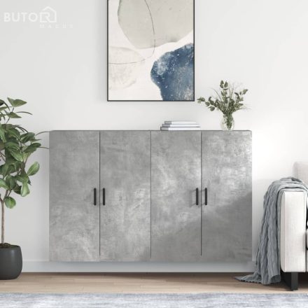 vidaXL 2 db betonszürke faliszekrény 69,5x34x90 cm