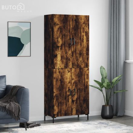 vidaXL füstös tölgy színű szerelt fa magasszekrény 69,5 x 34 x 180 cm