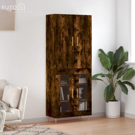 vidaXL füstös tölgy színű szerelt fa magasszekrény 69,5 x 34 x 180 cm