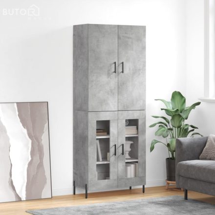 vidaXL betonszürke szerelt fa magasszekrény 69,5 x 34 x 180 cm