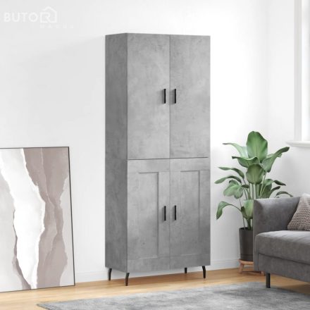vidaXL betonszürke szerelt fa magasszekrény 69,5 x 34 x 180 cm