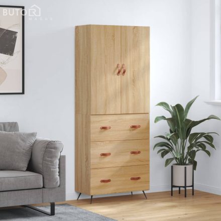 vidaXL sonoma tölgy szerelt fa magasszekrény 69,5 x 34 x 180 cm