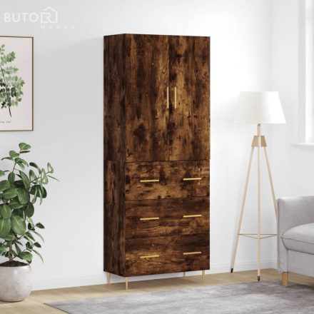 vidaXL füstös tölgy színű szerelt fa magasszekrény 69,5 x 34 x 180 cm