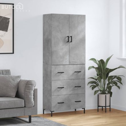 vidaXL betonszürke szerelt fa magasszekrény 69,5 x 34 x 180 cm