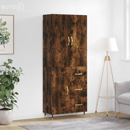 vidaXL füstös tölgy színű szerelt fa magasszekrény 69,5 x 34 x 180 cm