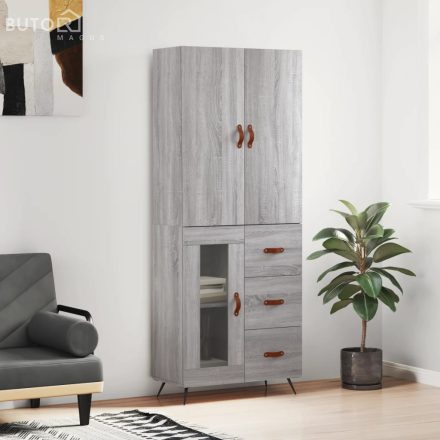 vidaXL szürke sonoma szerelt fa magasszekrény 69,5 x 34 x 180 cm