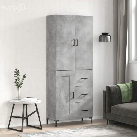 vidaXL betonszürke szerelt fa magasszekrény 69,5 x 34 x 180 cm