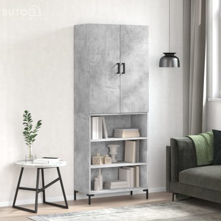 vidaXL betonszürke szerelt fa magasszekrény 69,5 x 34 x 180 cm