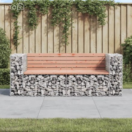 vidaXL tömör duglászfenyő gabion kerti pad 184x71x65,5 cm