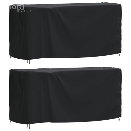 vidaXL 2 db fekete 420D vízálló kerti bútor huzat 180 x 70 x 90 cm