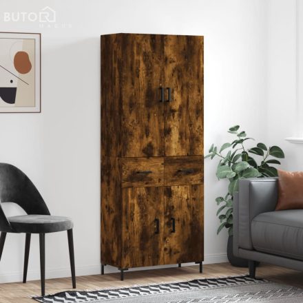 vidaXL füstös tölgy színű szerelt fa magasszekrény 69,5 x 34 x 180 cm