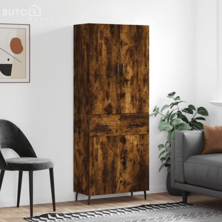 vidaXL füstös tölgy színű szerelt fa magasszekrény 69,5 x 34 x 180 cm