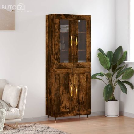 vidaXL füstös tölgy színű szerelt fa magasszekrény 69,5 x 34 x 180 cm
