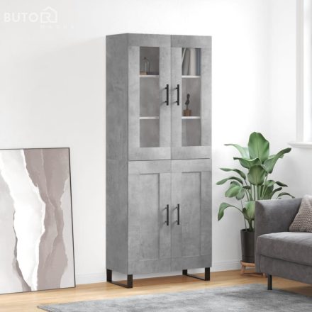 vidaXL betonszürke szerelt fa magasszekrény 69,5 x 34 x 180 cm