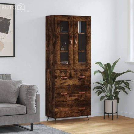 vidaXL füstös tölgy színű szerelt fa magasszekrény 69,5 x 34 x 180 cm