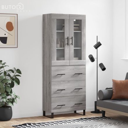 vidaXL szürke sonoma szerelt fa magasszekrény 69,5 x 34 x 180 cm