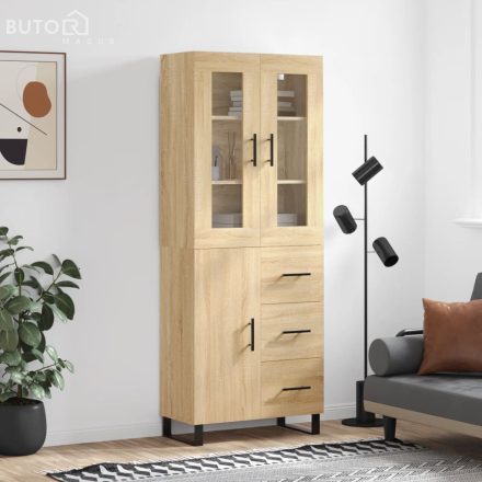 vidaXL sonoma tölgy szerelt fa magasszekrény 69,5 x 34 x 180 cm