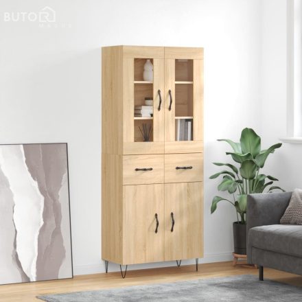vidaXL sonoma tölgy szerelt fa magasszekrény 69,5 x 34 x 180 cm
