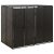vidaXL fekete polyrattan dupla kerekeskuka tárolófészer 140x80x117 cm