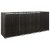 vidaXL fekete polyrattan négyes kerekeskuka tárolófészer 274x80x117 cm