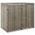 vidaXL szürke polyrattan dupla kerekeskuka tárolófészer 140x80x117 cm