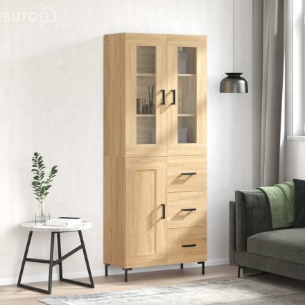 vidaXL sonoma tölgy szerelt fa magasszekrény 69,5 x 34 x 180 cm