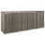 vidaXL szürke polyrattan négyes kerekeskuka tárolófészer 274x80x117 cm