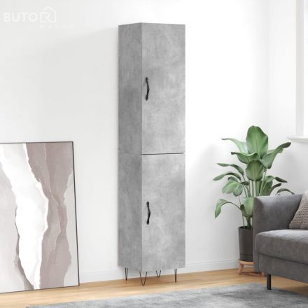 vidaXL betonszürke szerelt fa magasszekrény 34,5x34x180 cm
